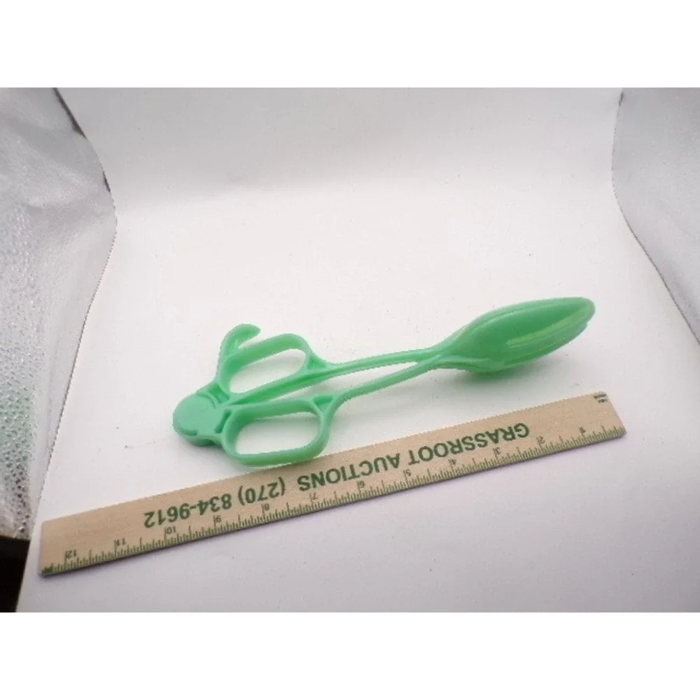 Vintage Tupperware Mint‎ Green Salad Tongs Server Utensil Kitchenware 113-6